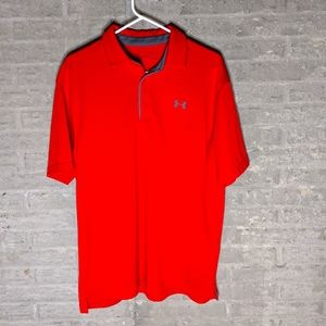 Under Armour Men's Polo Shirt Red Size Large